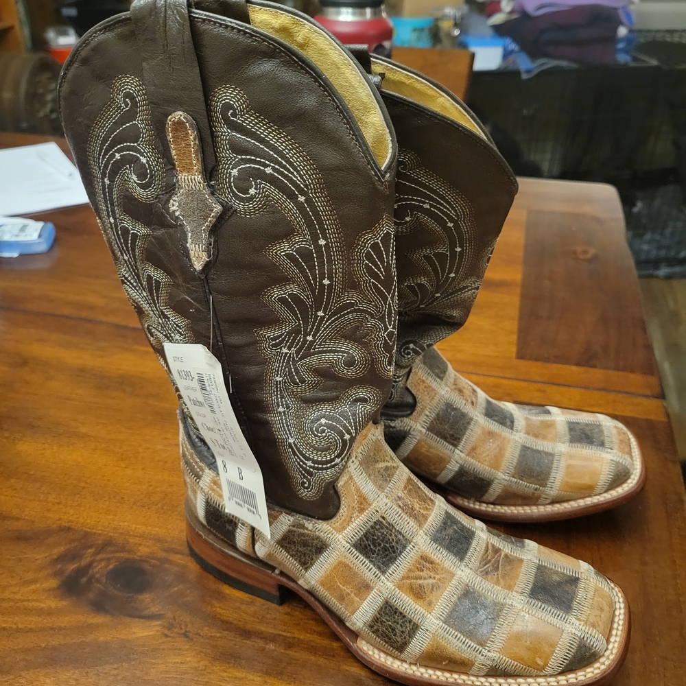 Ferrini Men's Brown and Tan Cowboy Boots